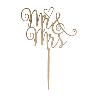 Topper "Mr&Mrs" z serduszkiem
