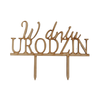 Topper "W dniu urodzin"