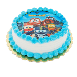 Torty z obrazkami - niebieski bez ozdób