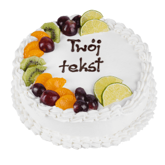 Tort okrągły z owocami